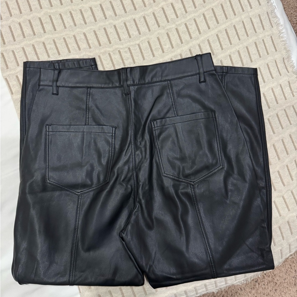 Black Faux Leather Pants - Picture 2 of 2